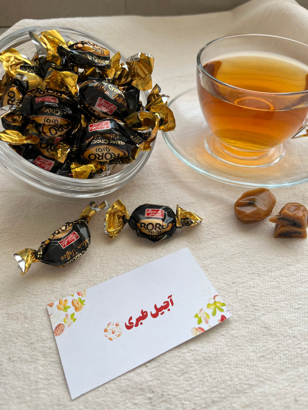 تافی مغزدار رورو شیرین عسل ۵۰۰ گرمی